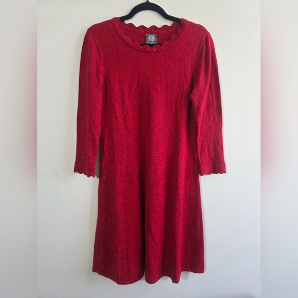 Vince Camuto - Red Long Sleeve Dress - Size Medium - Picture 1 of 5